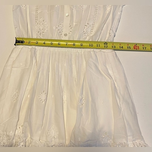 SEA New York Emma pintuck Dress White Eyelet 4 mini short sleeve classic - Picture 10 of 11